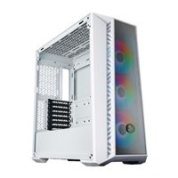 COOLER MASTER MasterBox 520 Mesh Case, White, Mid Tower, with Tempered Glass Side Window Panel