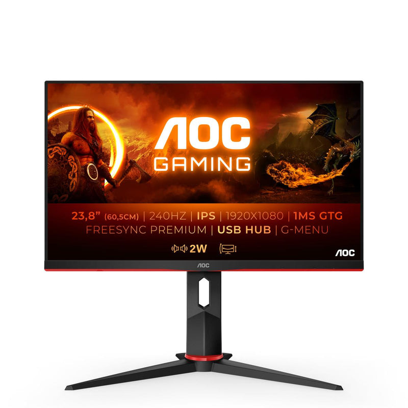 AOC 23.8" 240Hz Gaming Monitor (24G2ZU/BK)