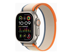 Apple Watch Ultra 2 (GPS + Cellular) - 49 mm - Titanium Case with Orange/Beige Trail Loop - Band Size: M/L