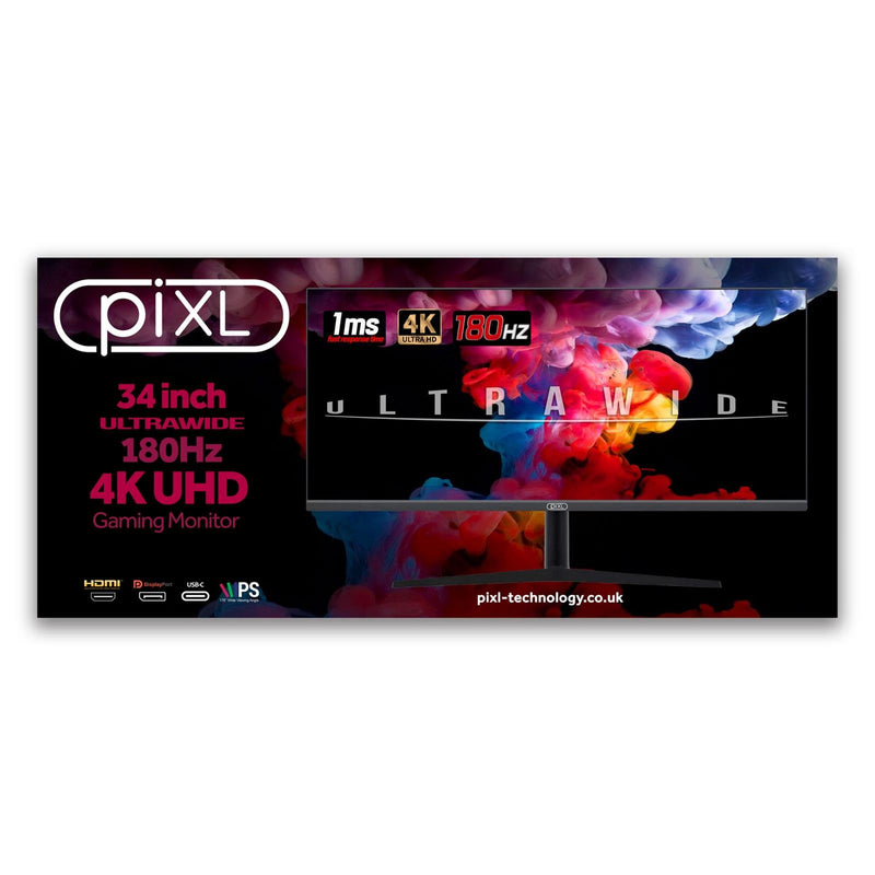 piXL 34" Ultrawide WQHD Gaming Monitor - Black (CM34G3)