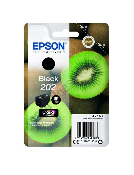 Epson 202 Kiwi Black Standard Capacity Ink Cartridge 7ml - C13T02E14010