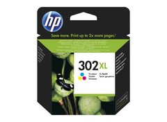 HP 302XL Tricolour Standard Capacity Ink Cartridge 8ml - F6U67AE