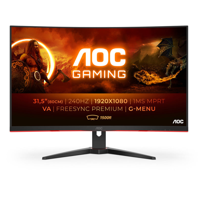 AOC 31.5" 240Hz Curved Gaming Monitor (C32G2ZE/BK)