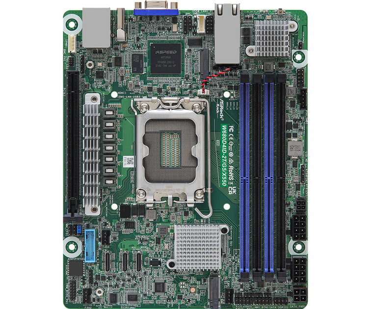 Asrock W680D4ID-2T/G5/X550 motherboard Intel W680 LGA 1700 mini ITX ...