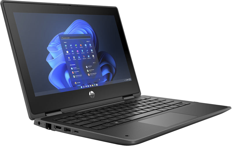 HP ProBook x360 Fortis 11 inch G9 Intel® Celeron® N5100 Hybrid (2-in-1) 29.5 cm (11.6") Touchscreen HD 4 GB DDR4-SDRAM 128 GB SSD Wi-Fi 6 (802.11ax) Windows 11 SE Education Black
