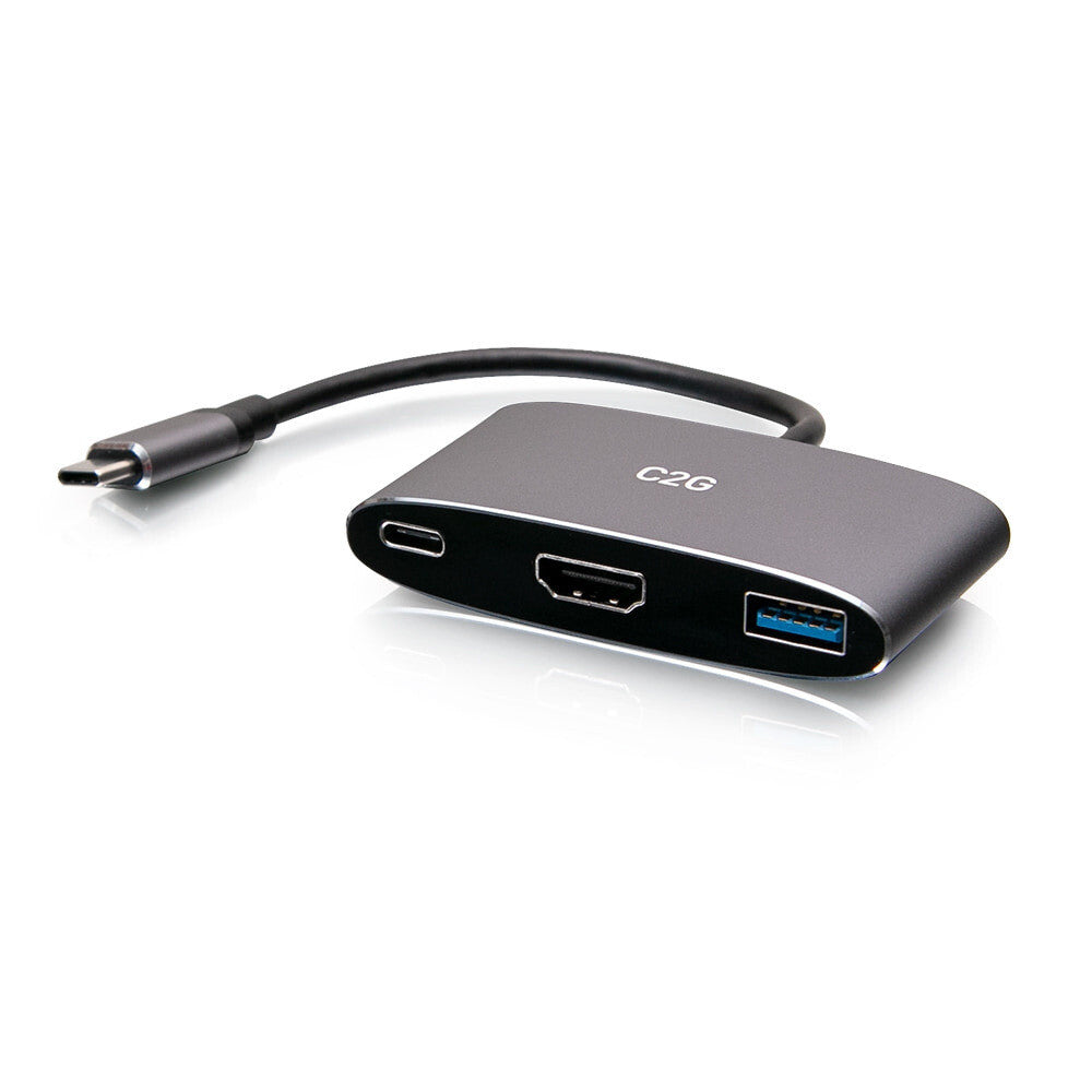 C2G USB-C® 3-in-1 Mini Docking Station with HDMI®, USB-A, and USB-C Power Delivery up to 100W - 4K 60Hz
