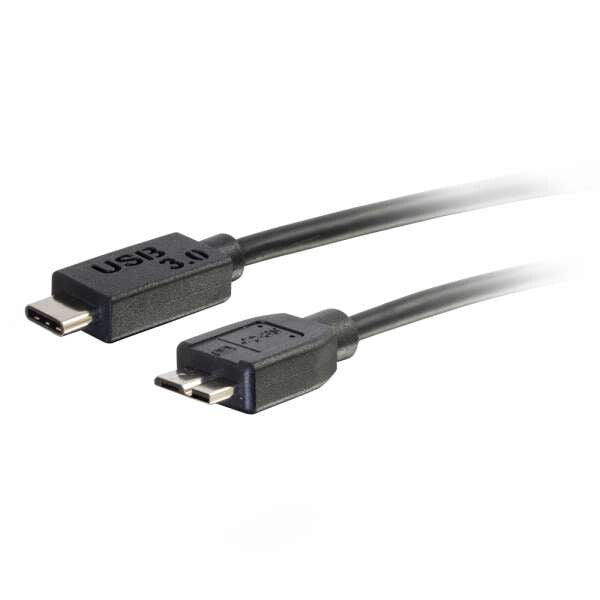 C2G 3m USB 3.1 Gen 1 USB Type C to USB Micro B Cable - USB C Cable Black - image 2