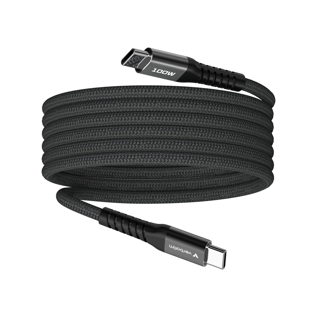 Verbatim Sync & Charge Magnetic Cable - 100W USB-C to USB-C 120 cm Black