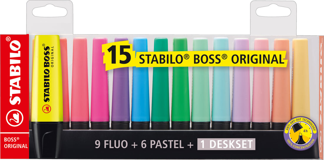 STABILO BOSS ORIGINAL marker 15 Chisel tip Multicolour