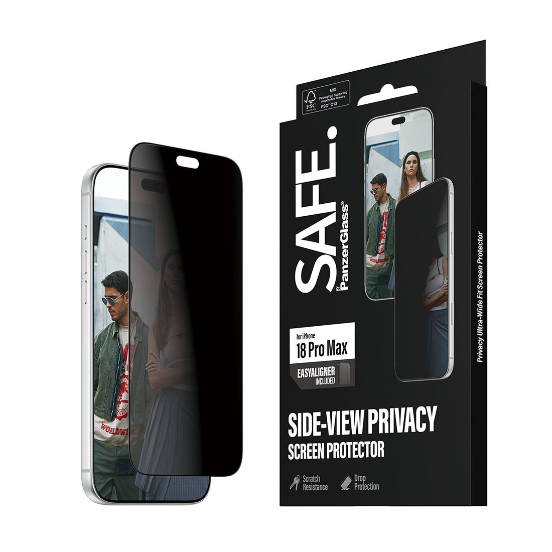 PanzerGlass SAFE. by Privacy Screen Protector iPhone 18 Pro Max | Ultra-Wide Fit m. EasyAligner - image 6