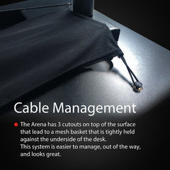 Arozzi Arena Gaming Desk - Pure Black
