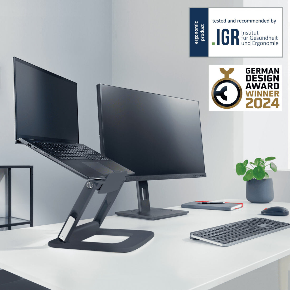 Leitz Ergo Adjustable Multi-Angle Laptop Stand, 80% recycled plastic - image 2