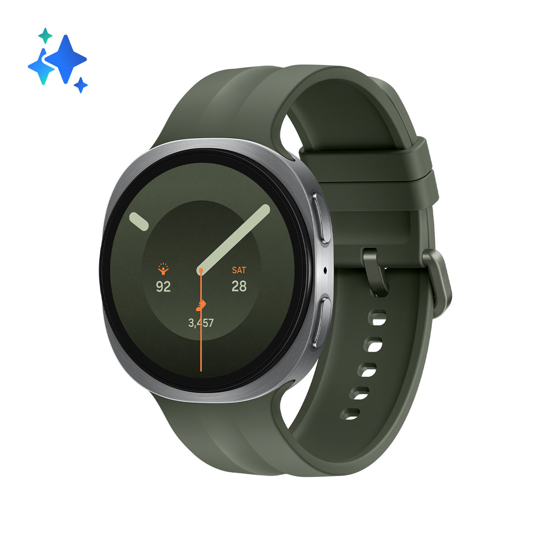 Samsung Galaxy Watch9 1.5" AMOLED 44 mm Digital 480 x 480 pixels Touchscreen Silver Wi-Fi GPS (satellite)