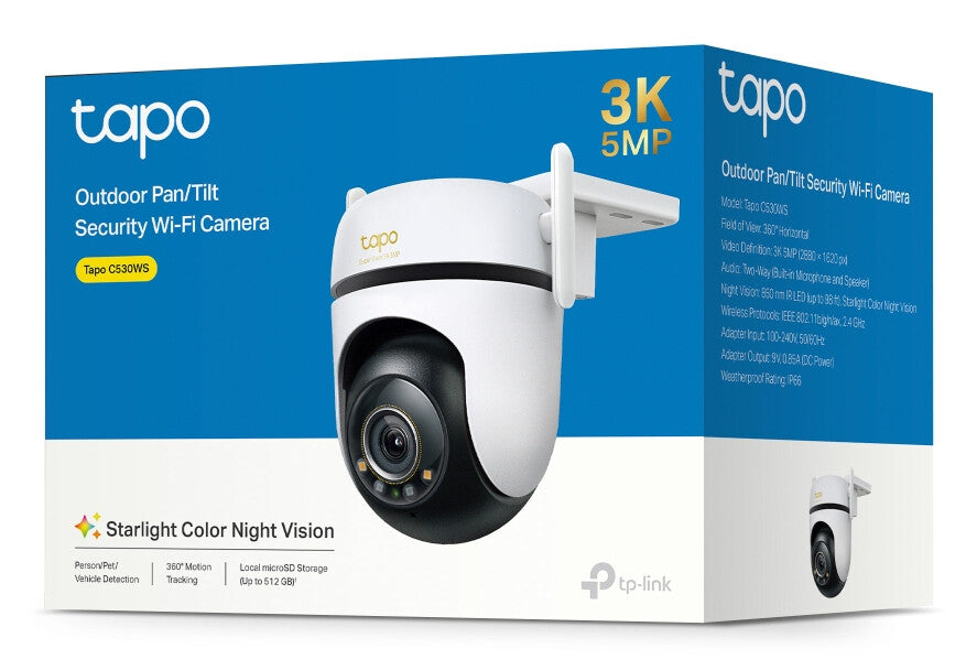 TP-Link Outdoor Pan/Tilt Security Wi-Fi Camera SPEC: 3K 5MP (2880x1620), 2.4 GHz, 2 × External Antennas, 1 × - image 6
