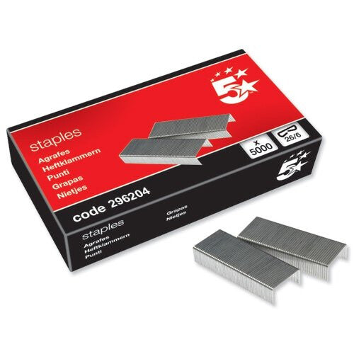 5Star 296204 staples Staples pack 5000 staples