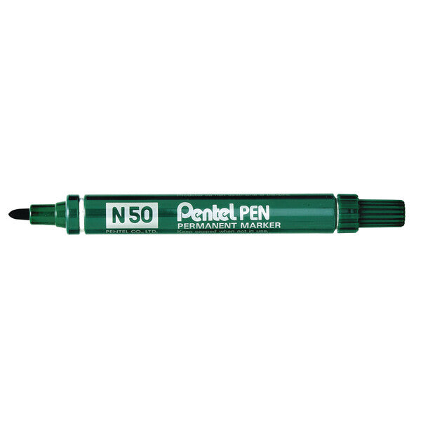 Pentel N 50 permanent marker Bullet tip Green 12