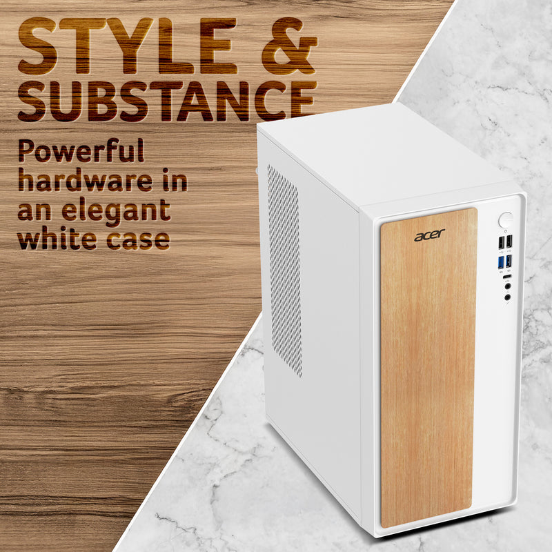 Acer Aspire TC-101 Tower Desktop - Intel Core i5-13420H, 8GB, 512GB SSD, Integrated Graphics, No Display, Windows 11, White