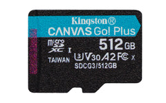 Kingston Technology 512GB microSDXC Canvas Go Plus 170R A2 U3 V30 Card + ADP