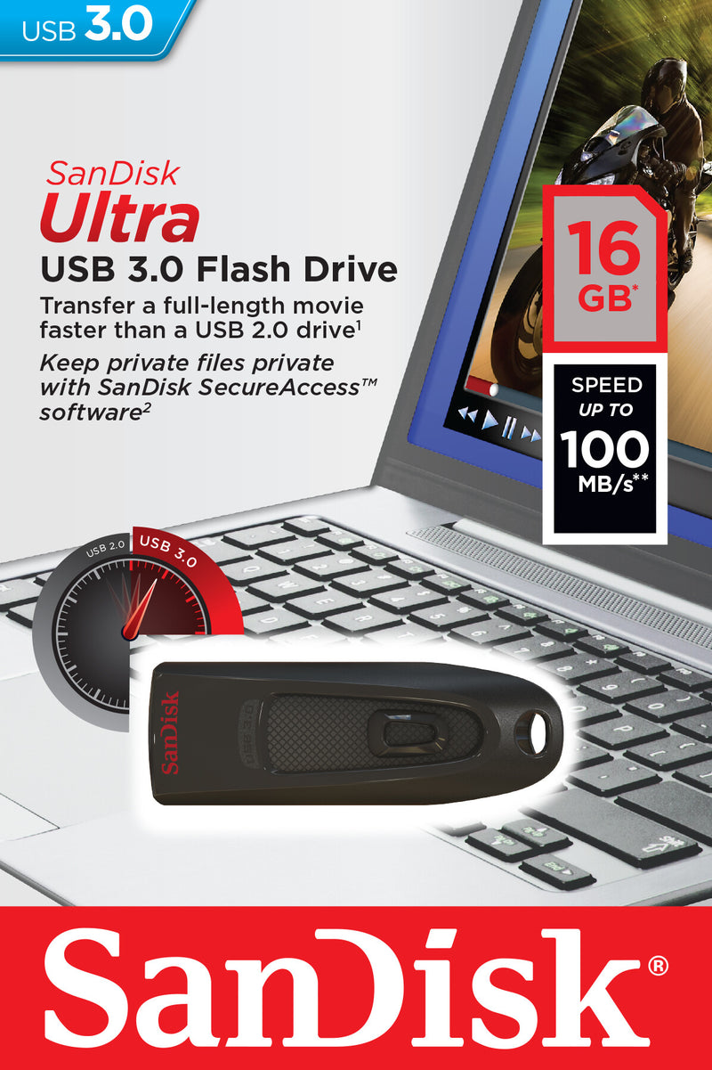 SanDisk Ultra USB flash drive 16 GB USB Type-A 3.2 Gen 1 (3.1 Gen 1) B ...
