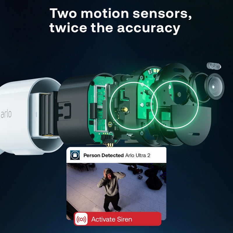 Arlo Ultra 2 Outdoor Security Camera, 2-pack white