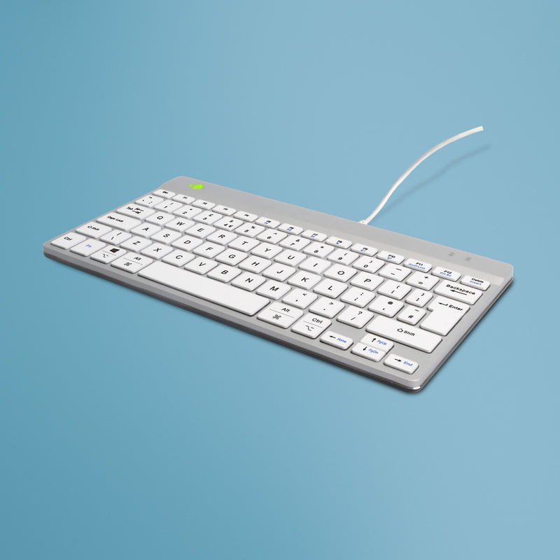 R-Go Tools Ergonomic keyboard R-Go Compact Break, compact keyboard with break software, QWERTY (UK), wired, white