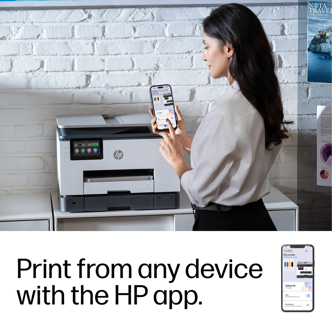 HP OfficeJet Pro 9135 Wireless All-in-One Color Printer, Two-sided printing; Copier, Scanner - image 12