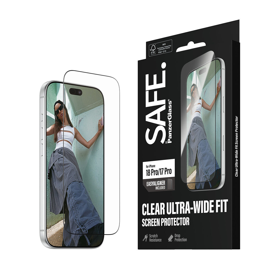 PanzerGlass SAFE. by Screen Protector iPhone 18 Pro | 17 Pro | Ultra-Wide Fit w. EasyAligner - image 5