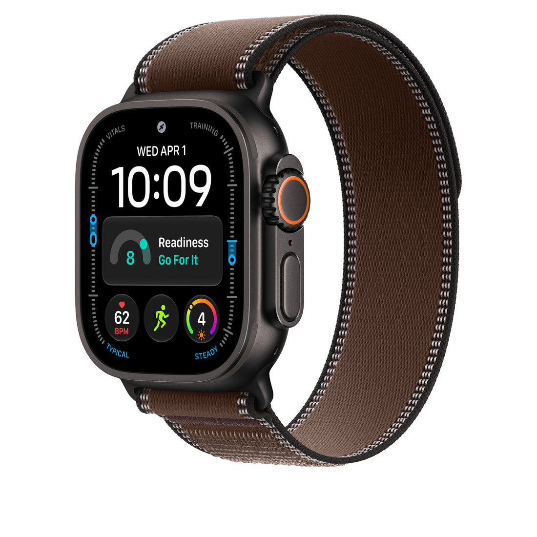 Apple 49mm Dark Umber Trail Loop - M/L - Black Titanium Finish - image 2