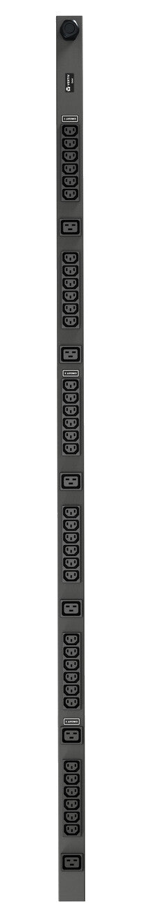Vertiv Geist rPDU, basic, 0U, input IEC60309 230/400V 3x16A, outputs (36)C13 | (6)C19 power distribution unit (PDU) 42 AC outlet(s) Black