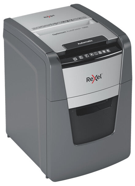 Rexel Optimum AutoFeed+ 100X Automatic Cross Cut Paper Shredder P4 - image 3