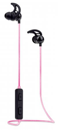Manhattan Bluetooth In-Ear Headset, Multi Coloured Cable Light, Omnidirectional Mic, Integrated Controls, Ear Hook for Secure Fit, 5 hour usage time (approx), Max Range 10m, Bluetooth v4.0, Rainproof, USB-A charging cable incl, 3 Year Warranty