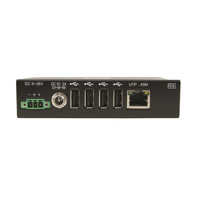 Tripp Lite B203-104-IND 4-Port Industrial USB over Cat6 Extender, ESD Protection, PoC - USB 2.0, Mountable, 150 ft. (45.72 m), TAA
