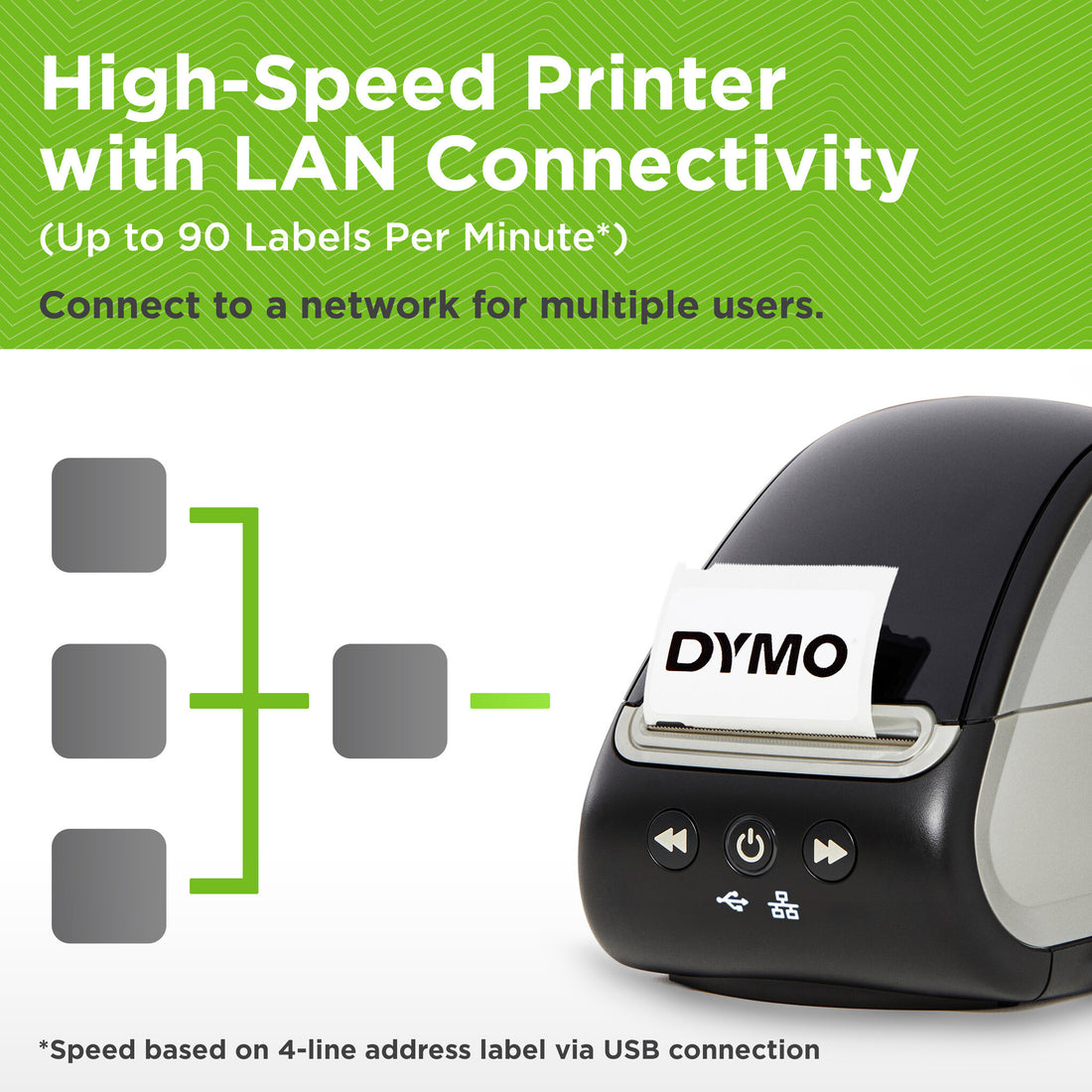 DYMO LabelWriter 550 Turbo Label Printer | Label Maker with High-Speed Direct Thermal Printing | Automatic - image 5