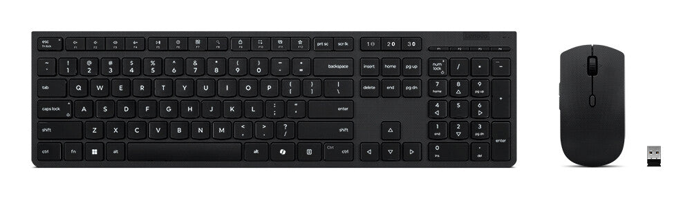 Lenovo 4X31R64317 keyboard Mouse included Office RF Wireless + Bluetooth AZERTY Belgian, French Grey