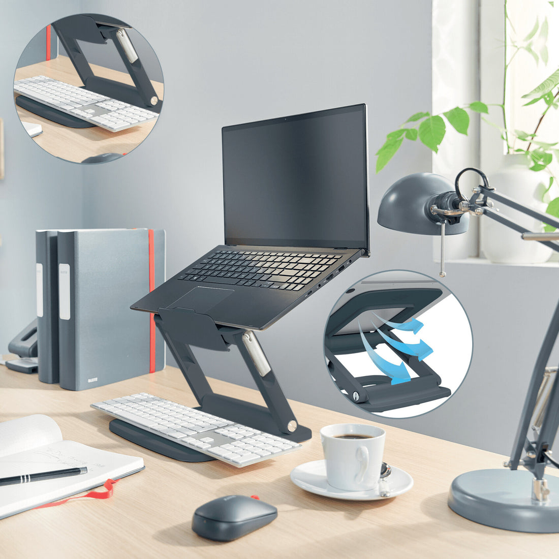 Leitz Ergo Adjustable Multi-Angle Laptop Stand, 80% recycled plastic - image 5