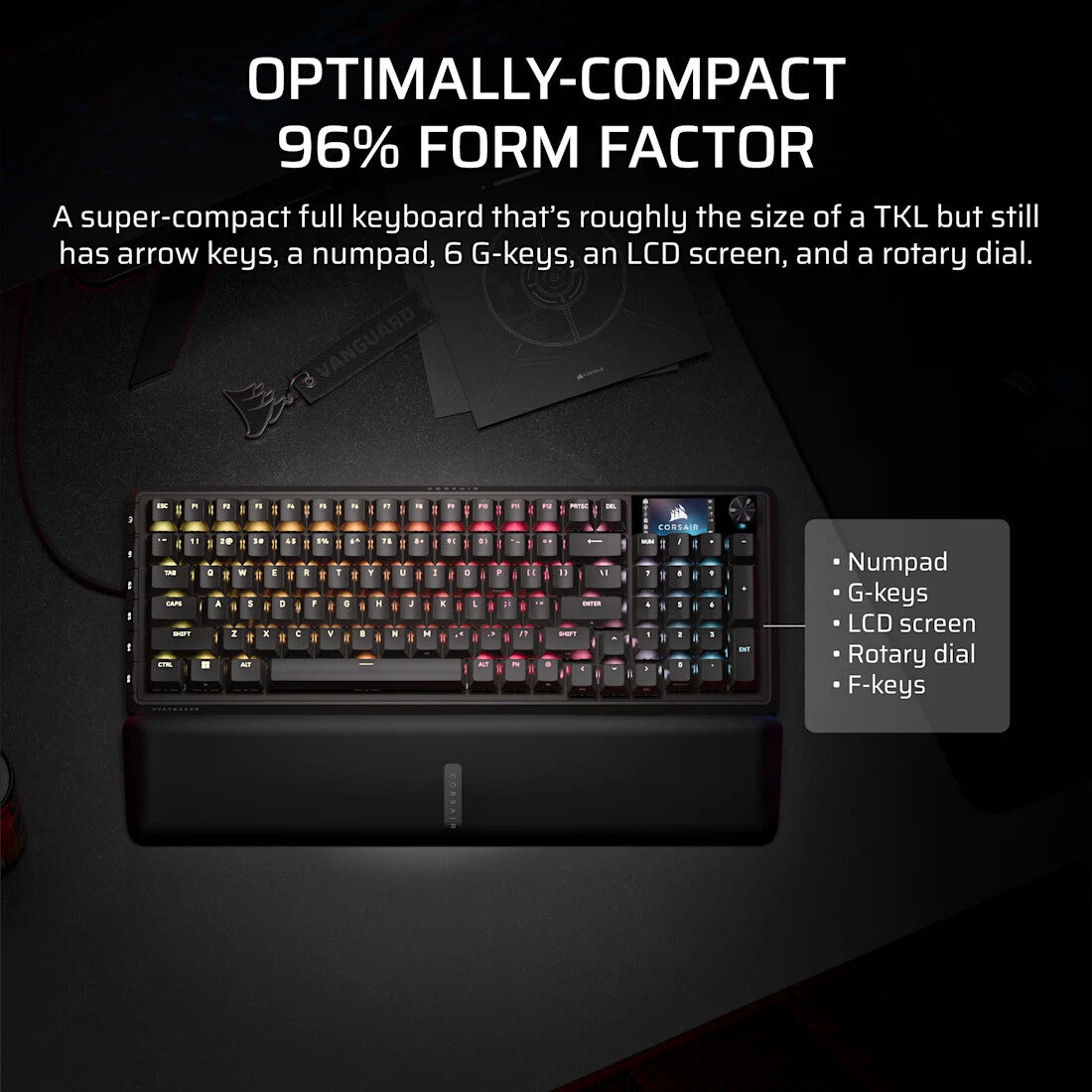 Corsair VANGUARD PRO 96 keyboard Gaming USB QWERTY UK English Black - image 4