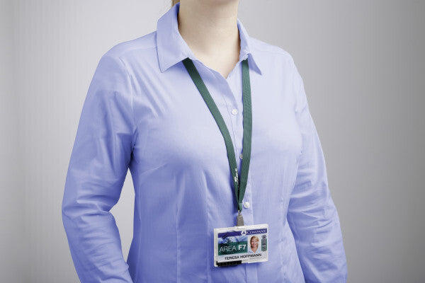 Durable Textile lanyard SOFT COLOUR midnight blue strap Badge holder Metal, Textile - image 5