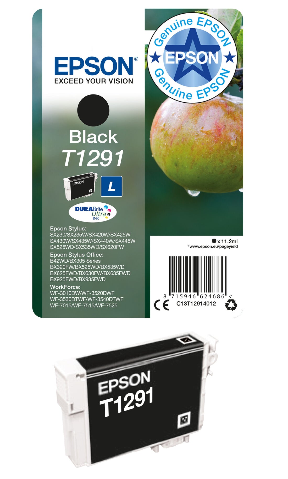 Epson Apple T1291 DURABrite Ultra Single Black Ink - image 8