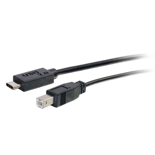 C2G 2m USB 2.0 USB Type C to USB B Cable M/M - USB C Cable Black - image 2