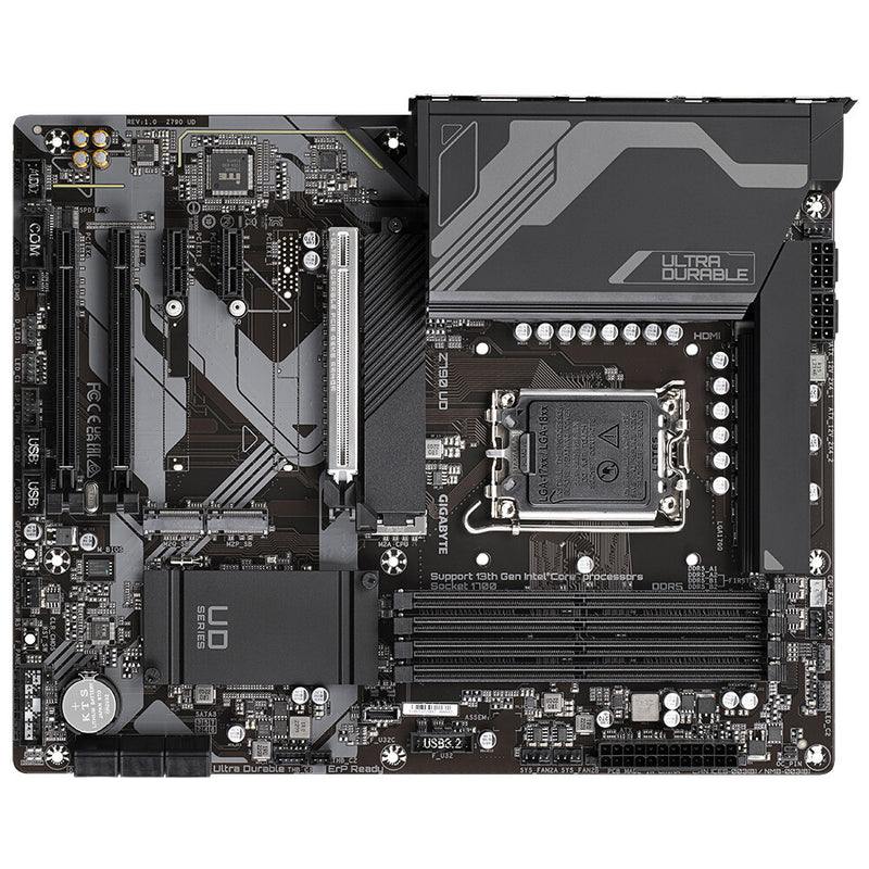 GIGABYTE Z790 UD Motherboard - Supports Intel Core 14th CPUs, 16*+1+１ Phases Digital VRM, up to 7600MHz DDR5, 3xPCIe 4.0 M.2, 2.5GbE LAN , USB 3.2 Gen 2
