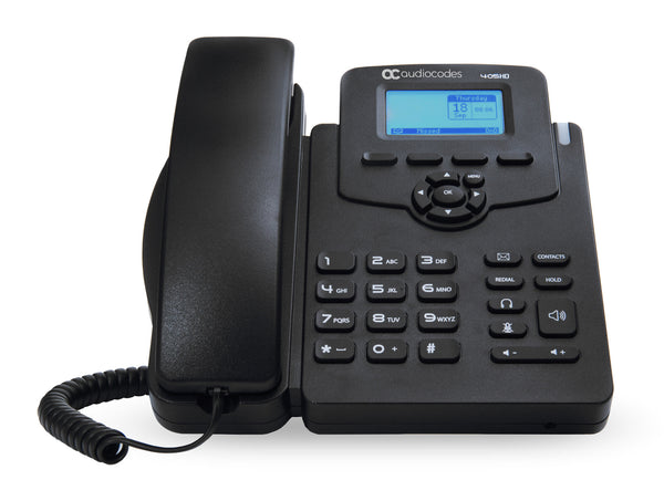 AudioCodes 405HD IP-Phone PoE GbE with an external power supply black