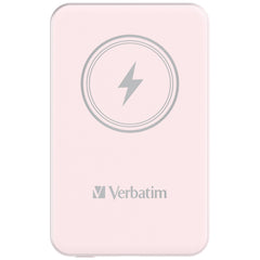 Verbatim Charge 'n' Go Magnetic Wireless Power Bank 5000mAh Pink