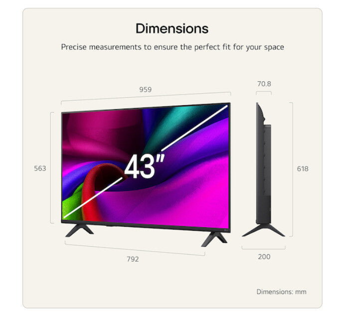 LG NANO 4K UHD AI 43NU900B6LA 109.2 cm (43") 4K Ultra HD Smart TV Wi-Fi Black