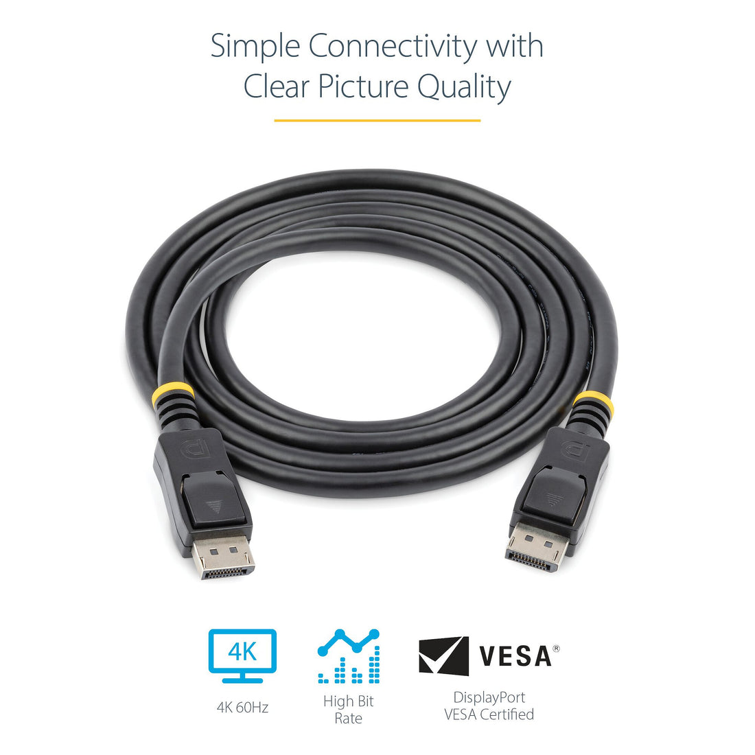 StarTech.com 3m (10ft) DisplayPort 1.2 Cable - 4K x 2K Ultra HD VESA Certified DisplayPort Cable - DP to DP - image 3