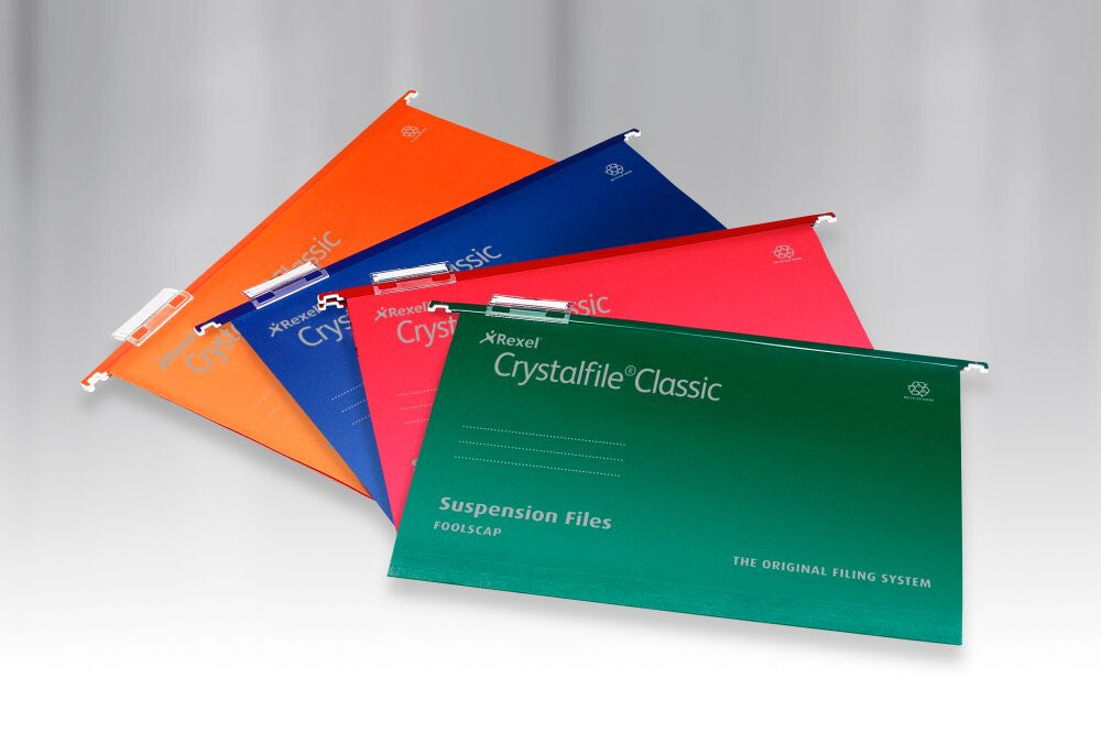 Rexel Crystalfile Classic Foolscap Suspension File 15mm Green (50) - image 4
