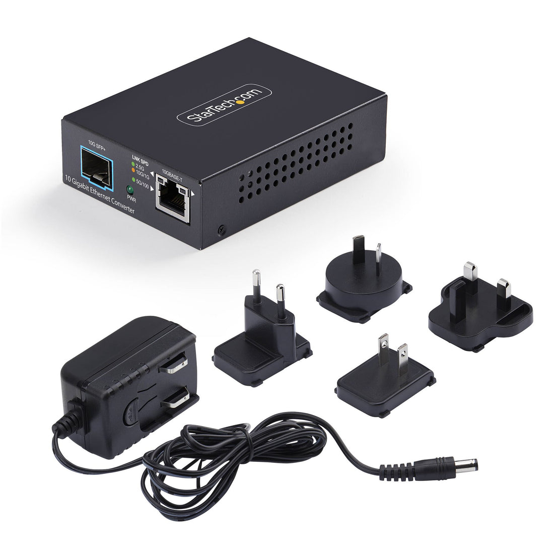 StarTech.com 10GbE Multi-Gigabit Open SFP+ Fiber Media Converter, Standalone 10 Gigabit Ethernet RJ-45 to - image 5