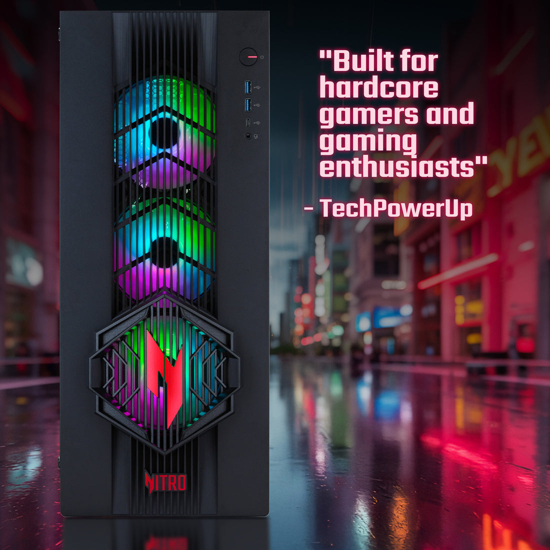 Acer NITRO 70 N70X3D-100 - AMD Ryzen 7 9800X3D CPU, RTX 5080 GPU, 32GB, 2TB SSD, Gaming Desktop - image 4
