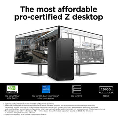 HP Z1 G9 Tower Desktop PC Intel® Core™ i9 i9-14900 32 GB DDR5-SDRAM 1 TB SSD NVIDIA GeForce RTX 4060 Windows 11 Pro Workstation Black