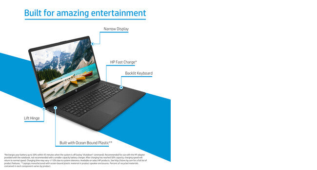 HP 17-cn0040na Intel® Core™ i5 i5-1135G7 Laptop 43.9 cm (17.3") Full HD 8 GB DDR4-SDRAM 512 GB SSD Wi-Fi 5 (802.11ac) Windows 11 Home Black