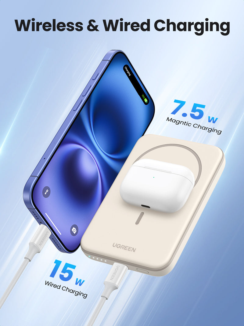 Ugreen 25207 power bank 5000 mAh Wireless charging Black